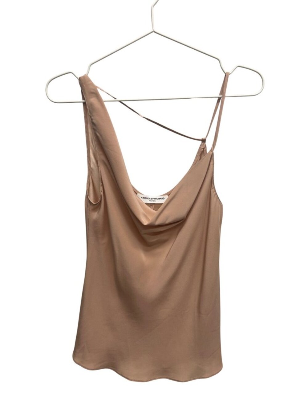 Amanda Uprichard Tan Cowl Neck Strappy Back Cami Top